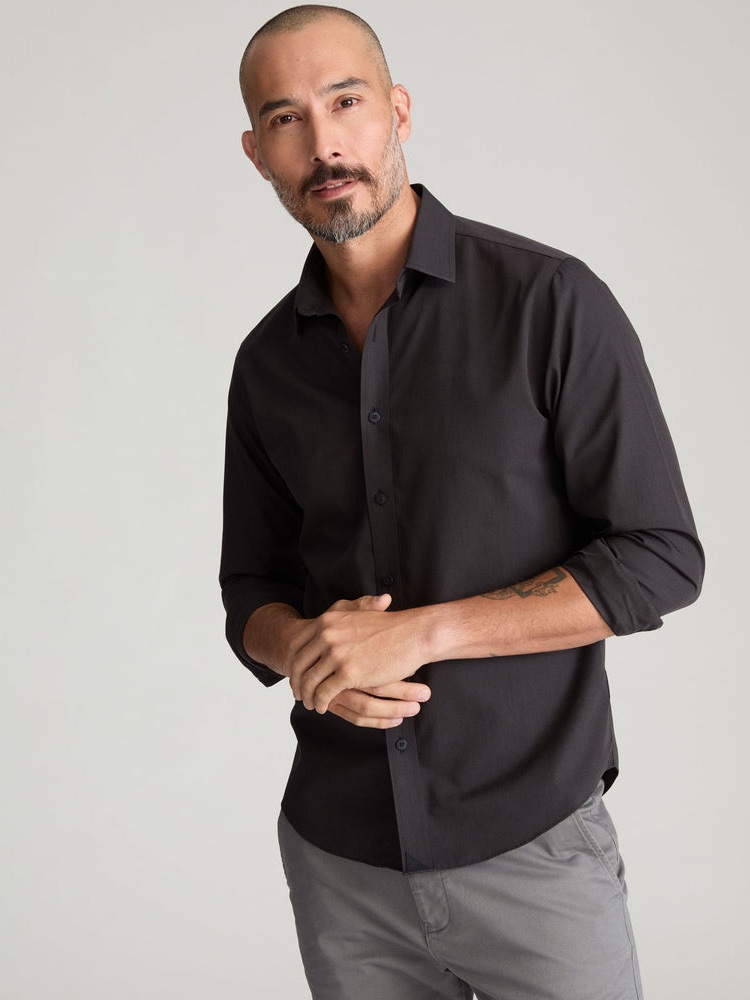 Untuckit Wrinkle-Free Black Stone Shirt